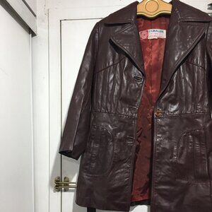 VINTAGE CUBALAN BELTED LEATHER JACKETS SIZE 10